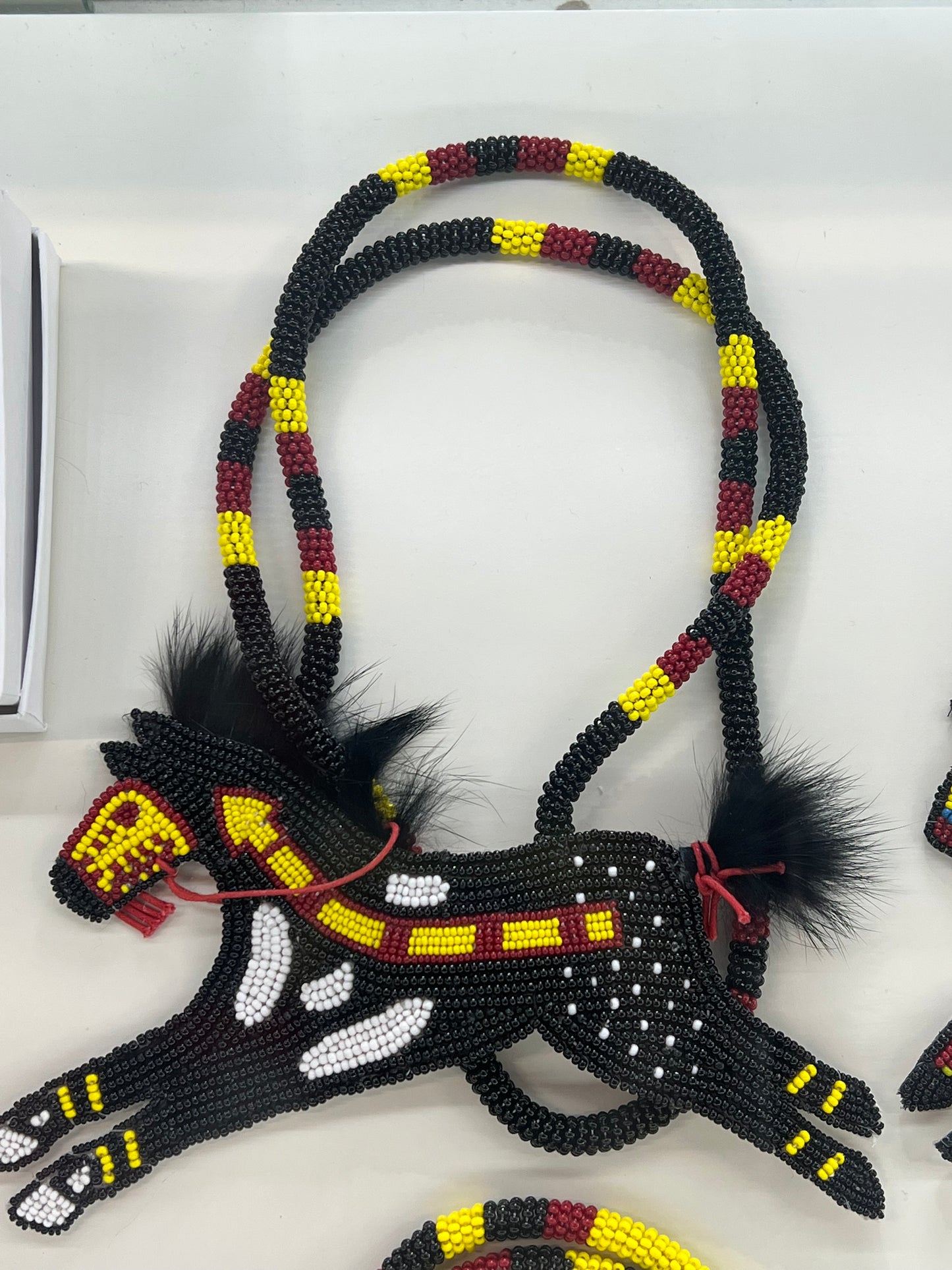 Black Yellow Arrow Horse Medallion