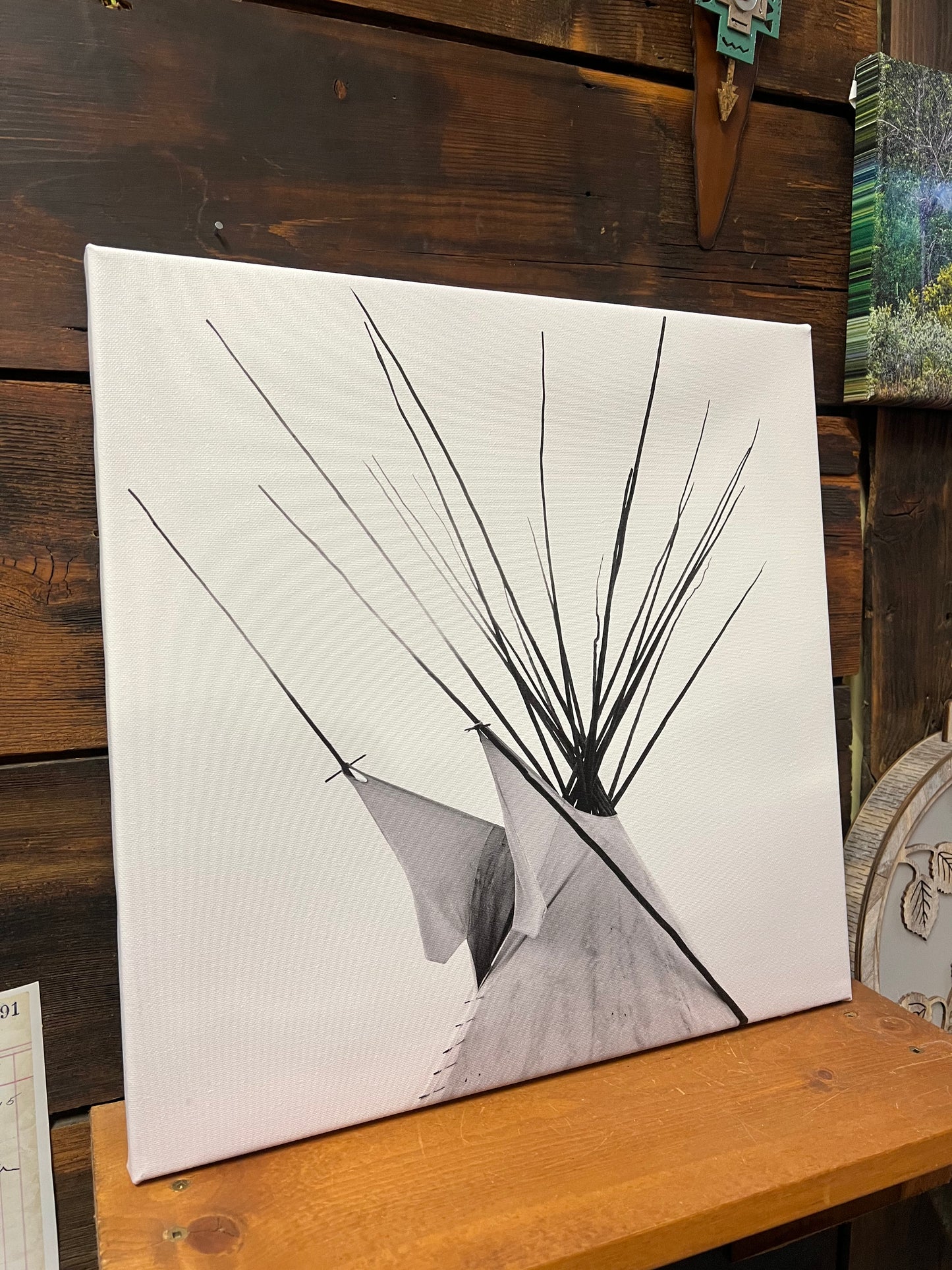 White Tipi Canvas Print