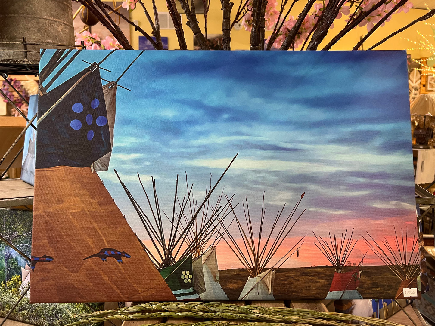 Sunset Tipi Canvas Prints