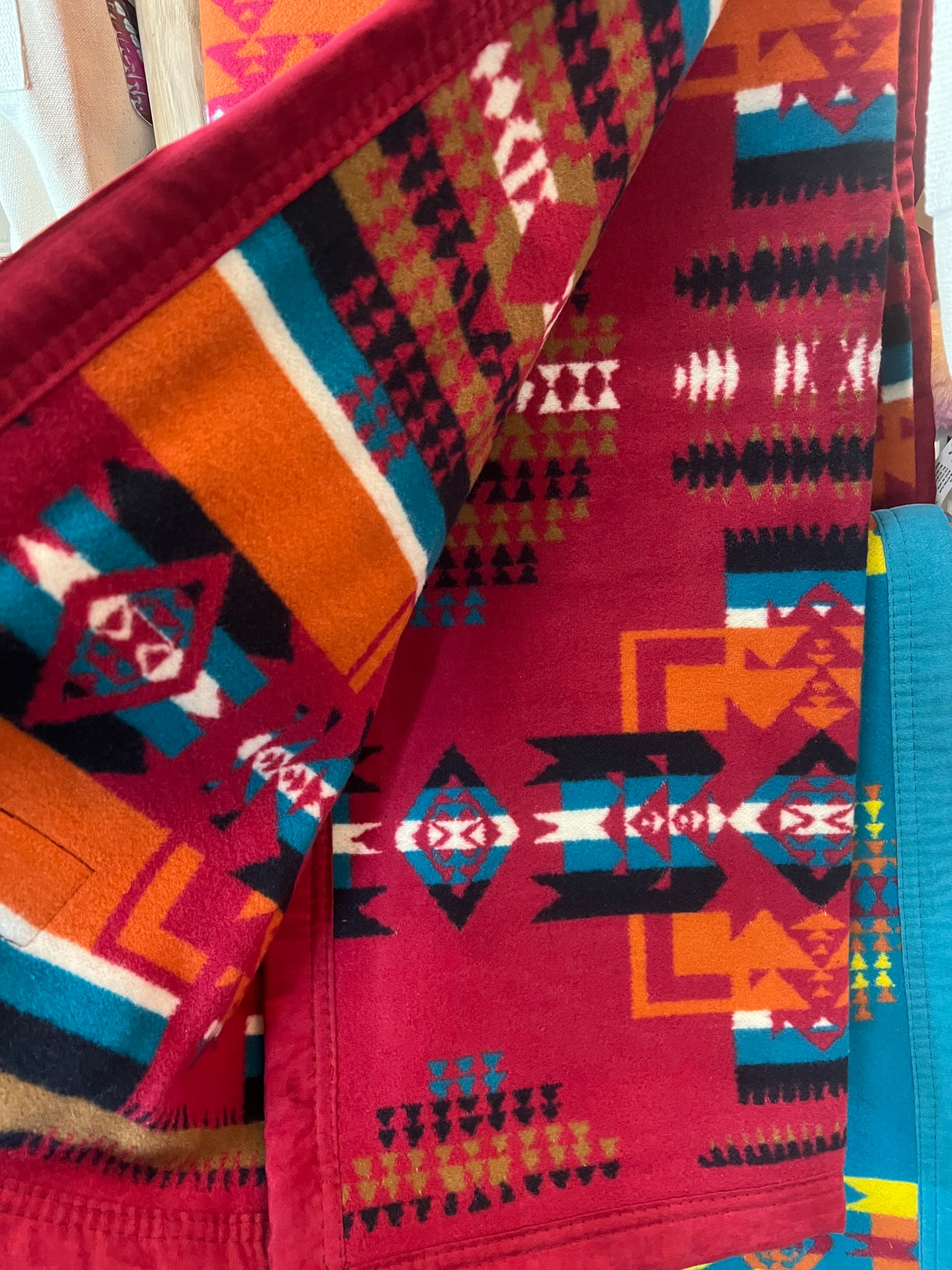 Burgundy Cotton Baby Boy Chief Blanket