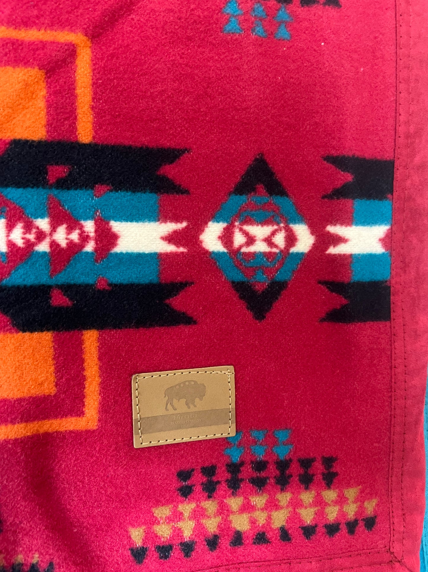 Burgundy Cotton Baby Boy Chief Blanket