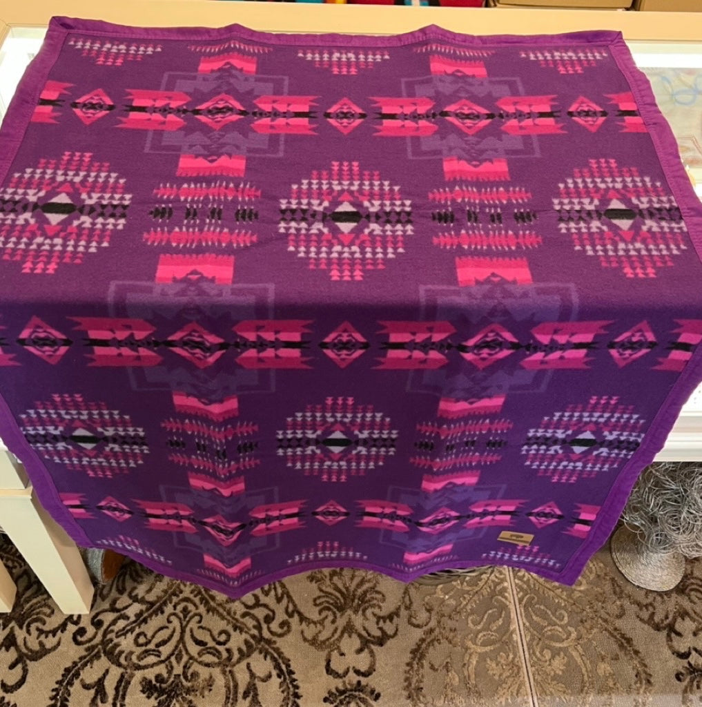 Purple Boy Chief Cotton Queen Blanket