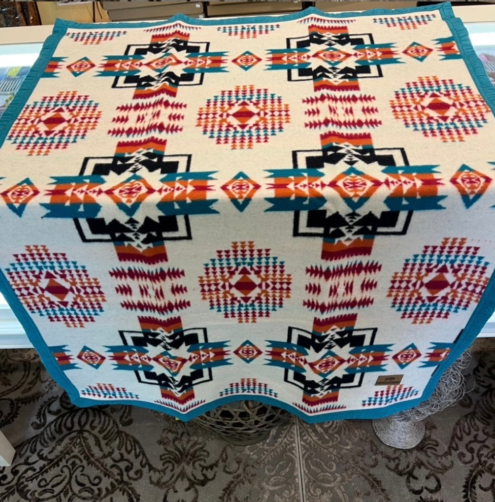 Ivory Boy Chief Cotton Baby Blanket