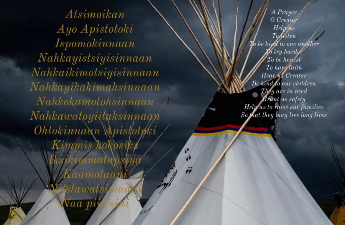 Blackfoot Prayer Tipi Canvas Print