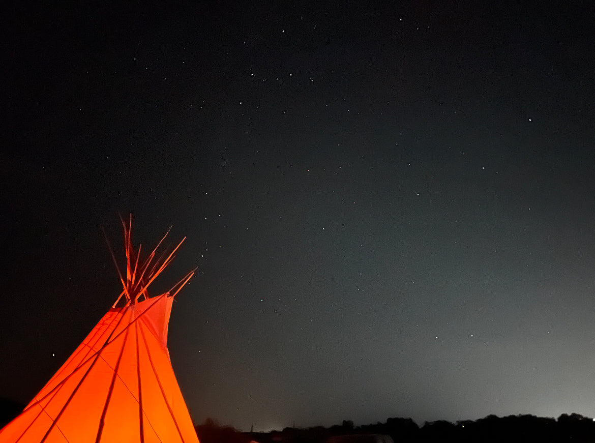 Orange Tipi Canvas Print