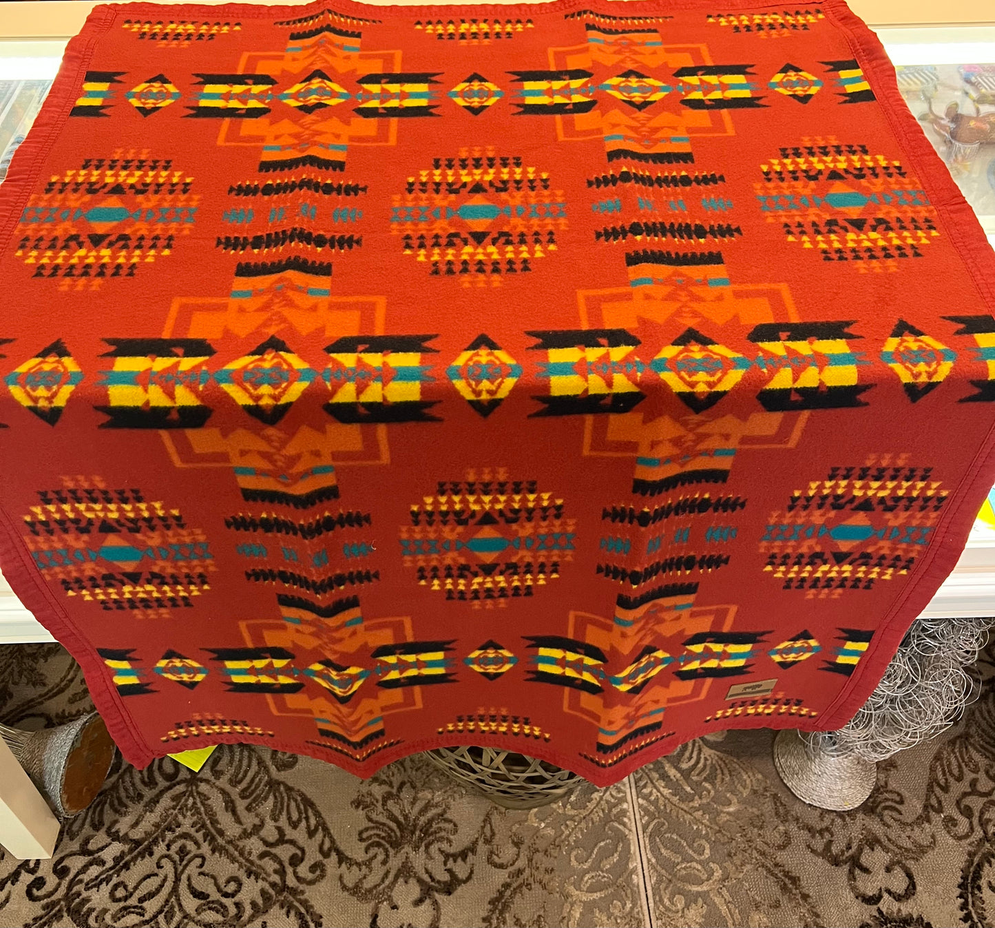 Orange Boy Chief Cotton Queen Blanket