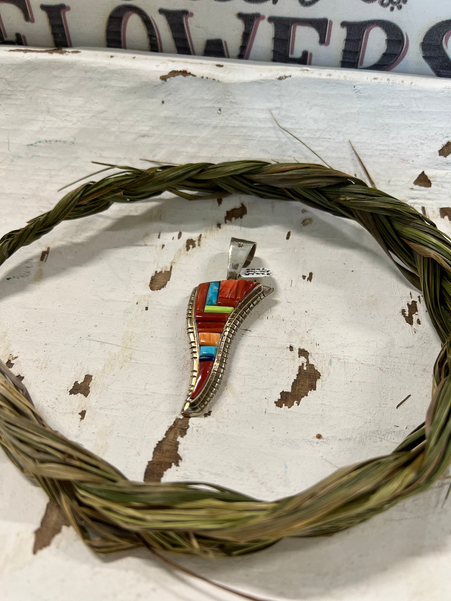 Red Turquoise Inlay Pendants