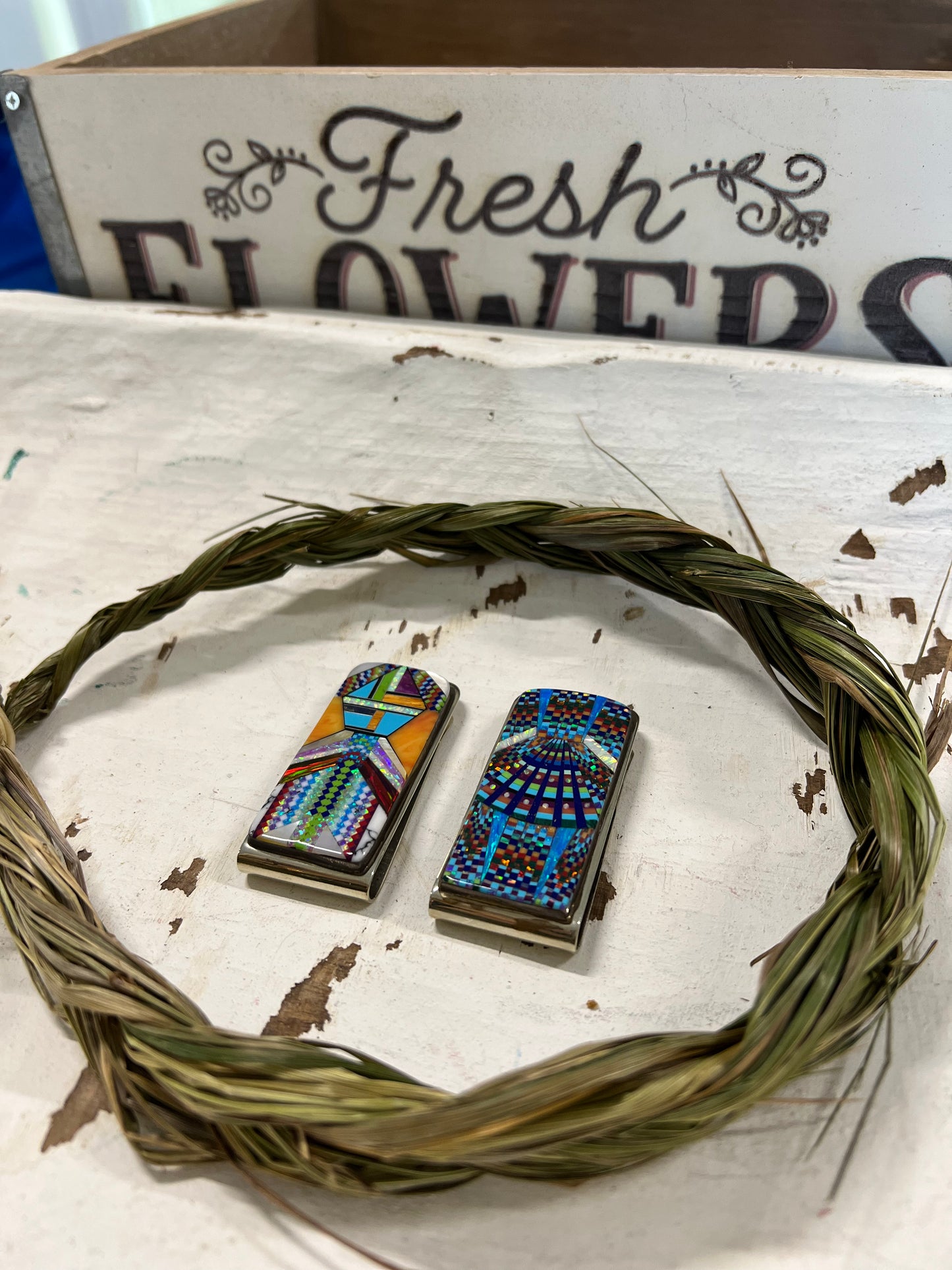 Turquoise Inlay Money Clip