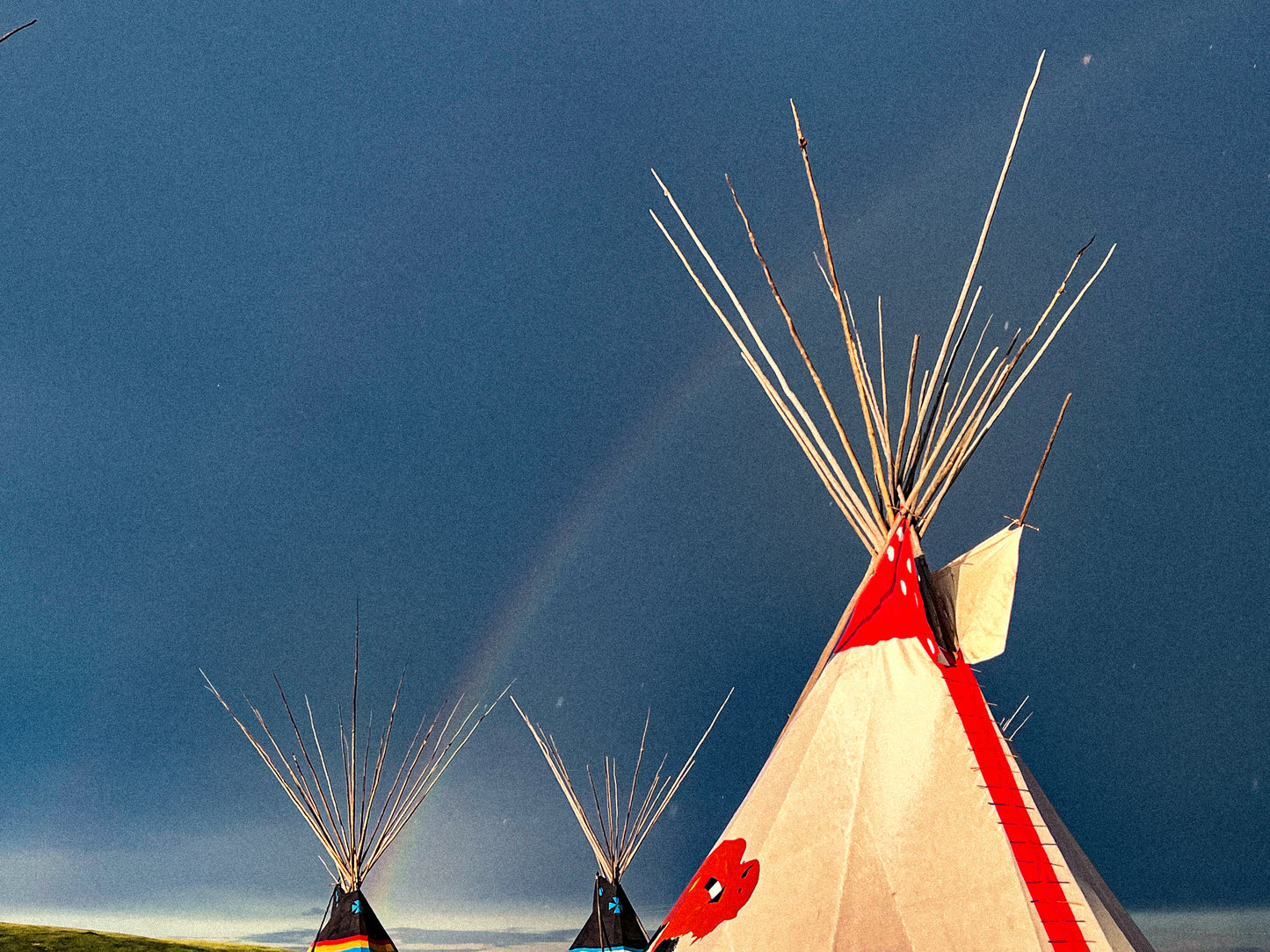 End of the Rainbow Tipi Canvas Print