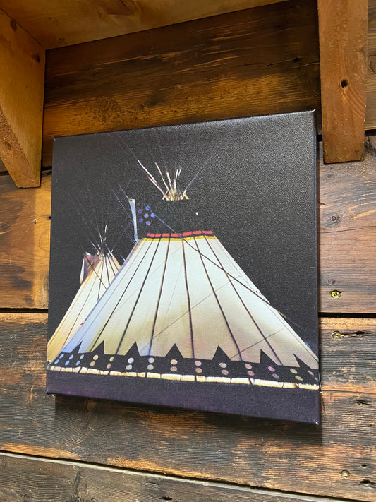 Night of Hope Tipi Canvas Print