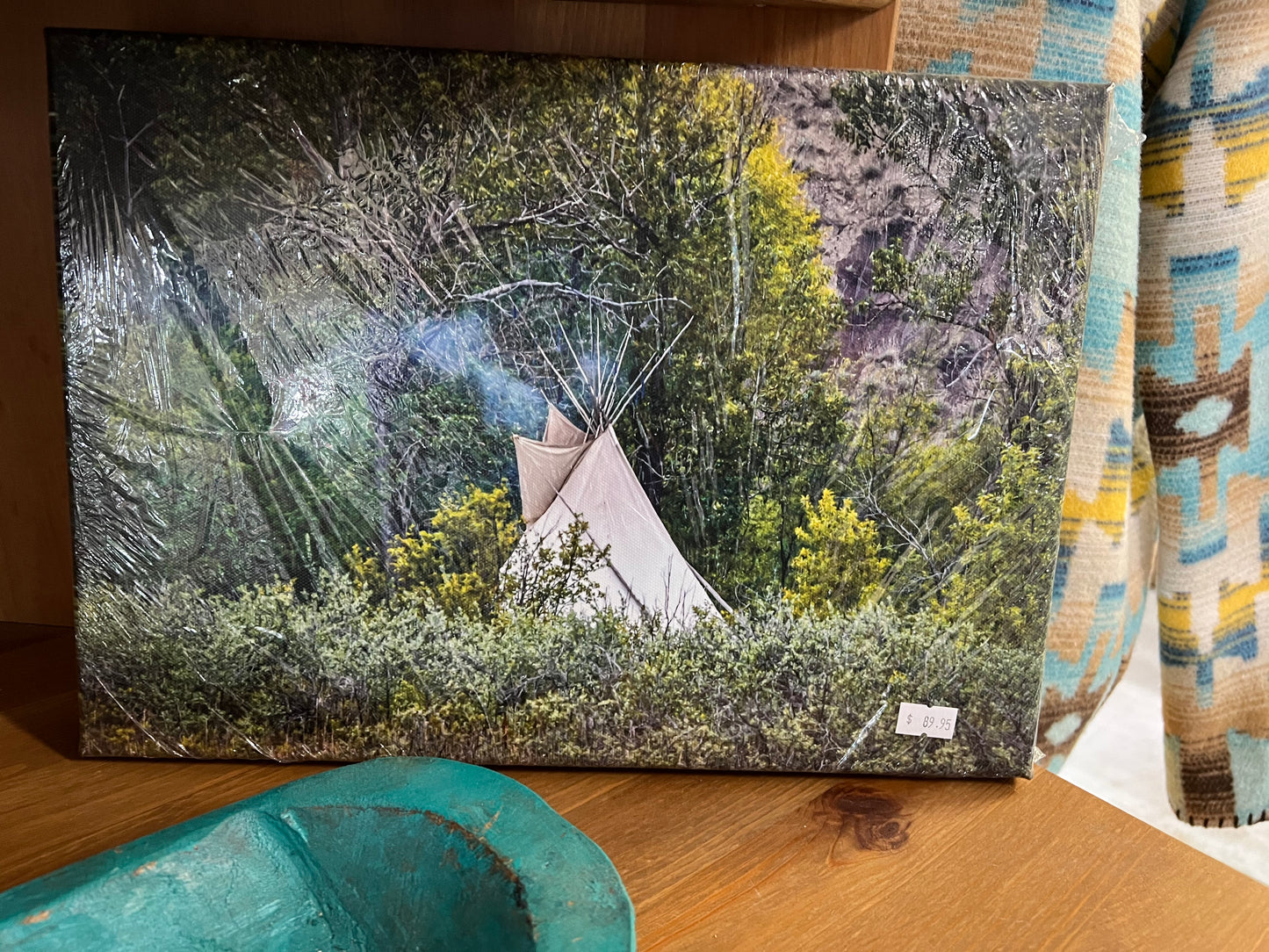 Tipi in Trees Canvas Print